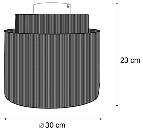 Japandi таванна лампа кафява с въже - Smille