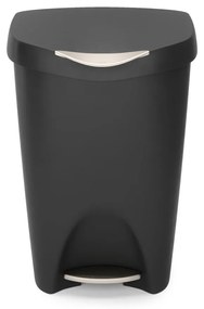 Черно пластмасово кошче за боклук с педал 50 l Brim – Umbra