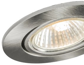 Смарт вграден прожектор стоманен наклонен вкл. Wifi GU10 - Cisco