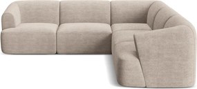 Светлокафяв ъглов диван от рипсено кадифе Campi – Cosmopolitan Design