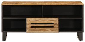 377514 vidaXL ТВ шкаф, 100x34x46 см, грубо мангово дърво масив