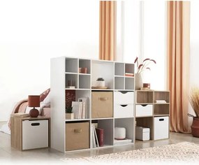 Рафт 5five Mix'n Modul, 9 отделения, MDF, 101x32x101 cm - Дървесен