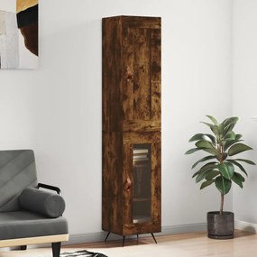 3200366 vidaXL Висок шкаф, опушен дъб, 34,5x34x180 см, инженерно дърво
