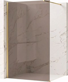 Параван за душ Rea Flexi Brown / Brush Gold 100