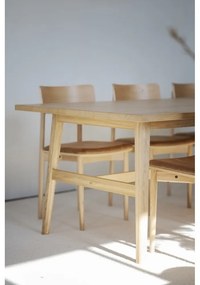 Трапезна маса от декор от дъб в естествен цвят 100x220 cm Plainfield – Rowico