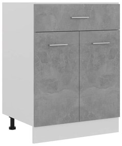 801232 vidaXL Долен шкаф с чекмедже бетонно сив 60x46x81,5 см инженерно дърво