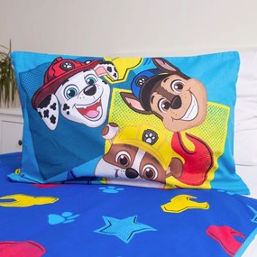 Синьо памучно детско спално бельо за детско креватче 100x135 cm Paw Patrol "Pawsome days ahead" – Jerry Fabrics