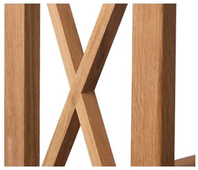 Стелаж от масивен дъб в естествен цвят 70x124 cm X-Shelf – Unique Furniture