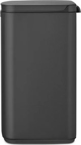 Кош за боклук Brabantia Bo Small 1006635, 12 л, Безшумно и плавно отваряне, Противоплъзгаща основа, Черен
