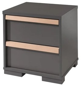 Тъмносиво детско нощно шкафче London – Vipack