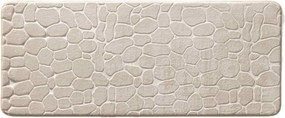 Бежов текстилен килим за баня 50x120 cm Ricochet – douceur d'intérieur