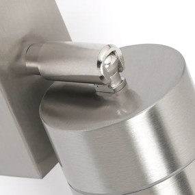 Външна стенна лампа стомана IP44 Въртяща се и наклоняваща се - Solo