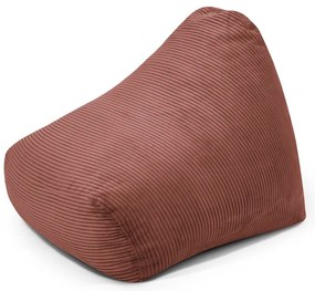 Детски пуф от рипсено кадифе в тухлен цвят Snug 80 – SLOWDOWN