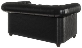 Черен разтегателен диван от изкуствена кожа 148 cm York - Ropez