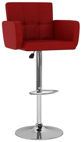 323659 vidaXL Бар табуретки, 2 бр, виненочервени, изкуствена кожа
