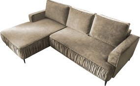 Ъглов диван Lavar-Кафяво-Ляв