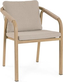 Градински стол метален в естествен цвят Kalimera – Bizzotto