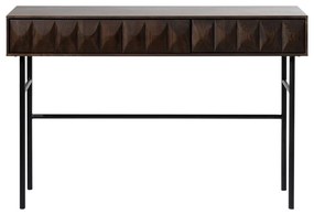 Тъмнокафява конзолна маса с дъбов плот 39x117 cm Latina – Unique Furniture