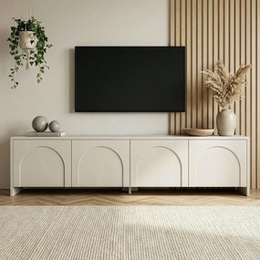 Кремава маса за телевизор 180x45x32 cm Aurelia – Kalune Design