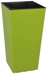Матирана зелена саксия с грахово зърно, подходяща за използване на открито, височина 36 см Elise - Gardenico