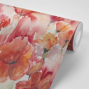 Тапет – Рисувани макове на поле