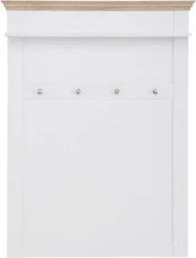 Бяла стенна закачалка с дъбови детайли Bruce - Støraa