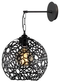 Черна стенна лампа ø 25 cm Fellini – Opviq lights