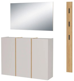 Комплект за коридор в кремав и естествен цвят 168x200x37 cm Libbiano – Germania