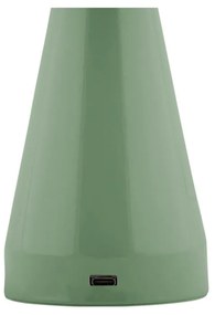 Зелена LED затъмняваща се настолна лампа с метален абажур (височина 20,5 cm) Rachel – Leitmotiv