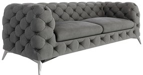 Сив кадифен диван 225 cm Chelsea – Ropez