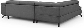 Сив шенилов ъглов диван (ляв ъгъл L форма) Marbeya – Ropez