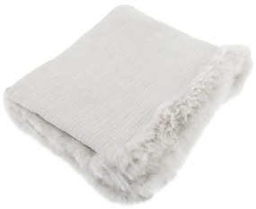 Одеяло от лен и кожа 140x180 cm - Native Natural
