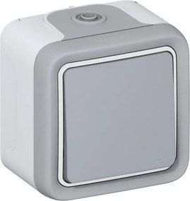 Legrand Кръстат ключ IP55 открит монтаж цвят Сив Plexo  - 069716