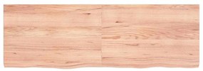 3156371 vidaXL Плот за маса светлокафяв 120x40x(2-4) см обработен масивен дъб