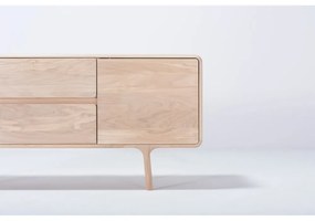 ТВ скрин от масивна дъбова дървесина Естествено Fawn - Gazzda