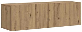 856019 vidaXL Стенни ТВ шкафове, дъб артизан, 100x30x30 см, инженерно дърво