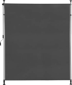 Свободностояща тента за балкон, параван за тераса с дръжка - сива