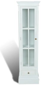 60639 vidaXL Шикозен шкаф библиотека с 3 рафта, бял, дърво
