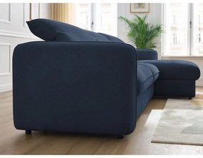 Тъмносин разтегателен ъглов диван (променлив) Achille – Bobochic Paris