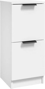 811169 vidaXL Сайдборд, бял, 30x30x70 см, инженерно дърво