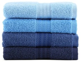 Комплект от 4 сини памучни кърпи Sky, 70 x 140 cm Rainbow - Foutastic