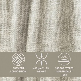 Бежов шенилов сгъваем/с място за съхранение ъглов диван (ляв ъгъл/L форма) Tonga – Maison de Rêve