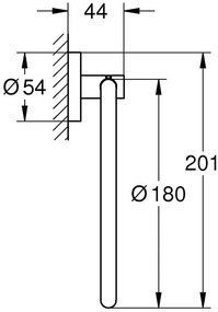 Закачалка hoop Grohe New Essentials-Glossy silver