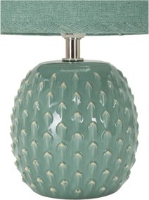 Светлосиня керамична настолна лампа с текстилен абажур (височина 27 cm) Pontus – Mauro Ferretti