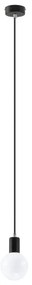 Черно висящо осветително тяло Bombilla - Sollux
