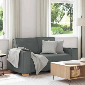 4104971 vidaXL Двуместен диван, тъмносив, 120 см, плат