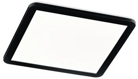 Квадратна таванна лампа черна 40 см с LED 3-степенна димируема IP44 - Lope