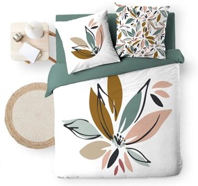 Бяло двойно удължено памучно спално бельо 240x220 cm Octavia – douceur d'intérieur