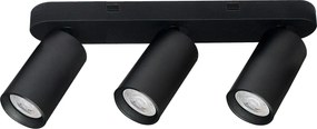Rabalux Yorli, спот, черна алуминиева лампа, GU10 3xMAX7W, Д35xШ7см, Д5,5см, В13,5см, без крушка, IP20 73083
