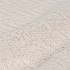 Кремаво покривало за легло от рециклиран памук 180x260 cm Spike – Ixia